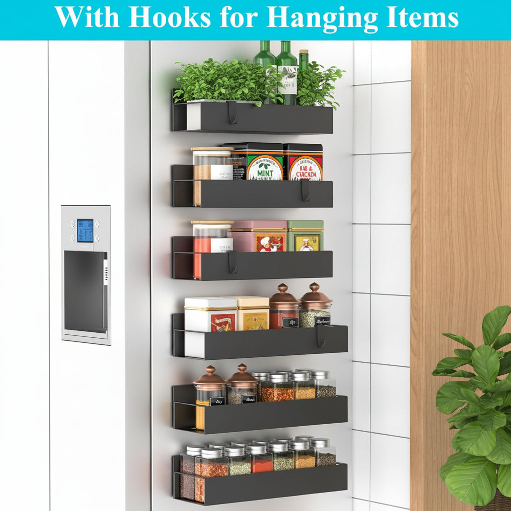Set di portaspezie magnetico per frigorifero Organizzatore da cucina per conservazione