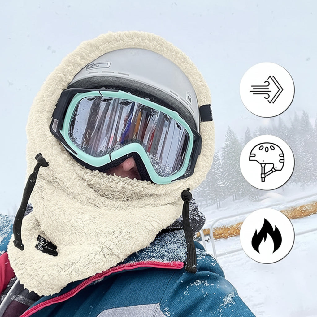 Pasamontañas de forro polar a prueba de viento para invierno y protección facial