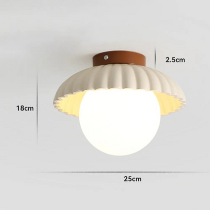 Lampada da soffitto per corridoio in ferro | Plafoniera moderna in vetro e metallo