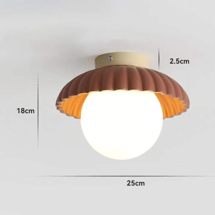 Lampada da soffitto per corridoio in ferro | Plafoniera moderna in vetro e metallo