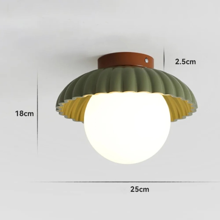 Lampada da soffitto per corridoio in ferro | Plafoniera moderna in vetro e metallo