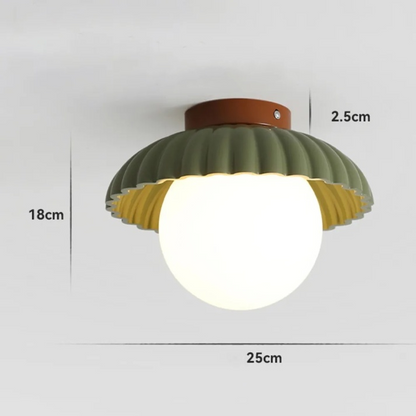 Lampada da soffitto per corridoio in ferro | Plafoniera moderna in vetro e metallo