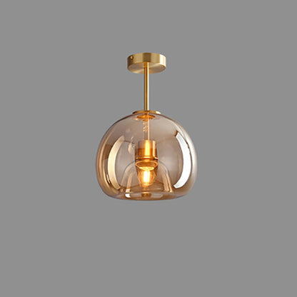 Lampada da soffitto a sfera in vetro nordica | Montaggio semi-incassato
