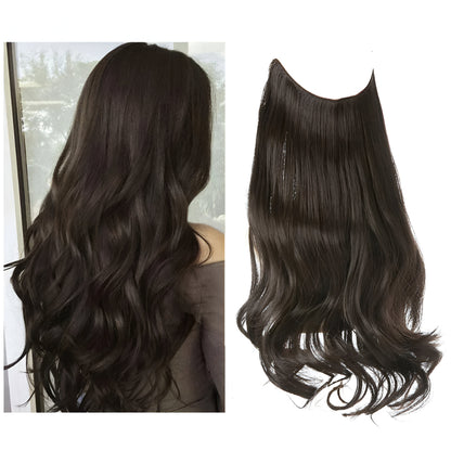 Hair Extensions Natural Wavy Human Hair Clip-In Long Volume Set