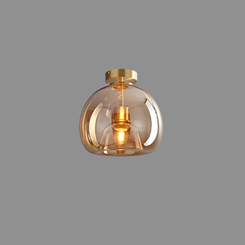 Lampada da soffitto a sfera in vetro nordica | Montaggio semi-incassato