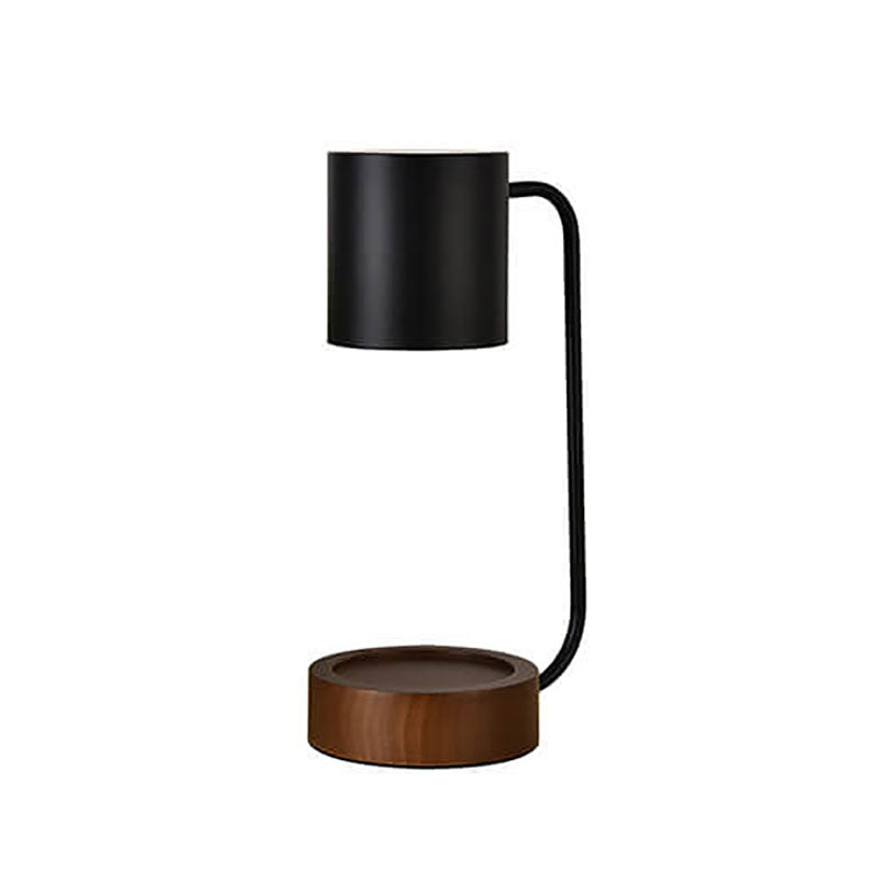 Lampada Scaldacandele Minimalista Giapponese | Base in Legno Sciogli-cera Dimmerabile
