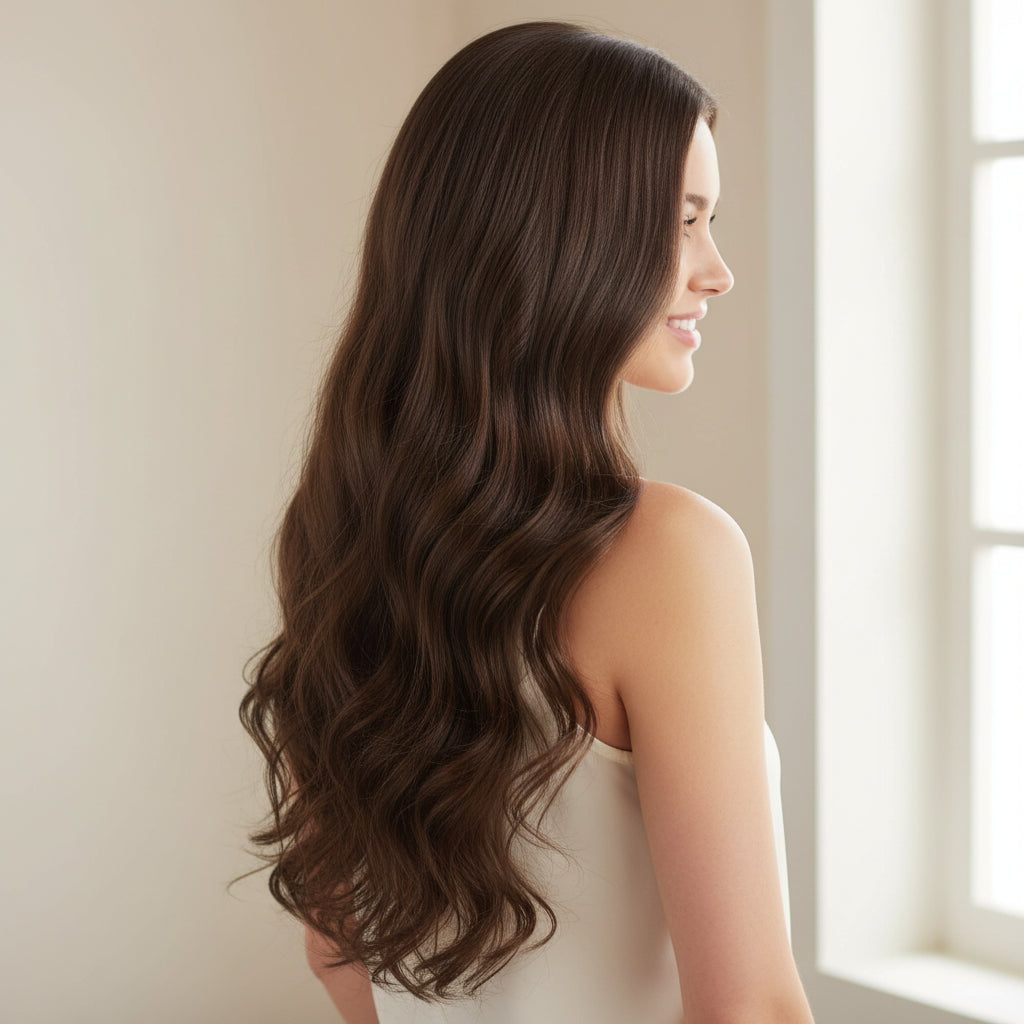 Extensiones de cabello Remy humano largas y onduladas con clip