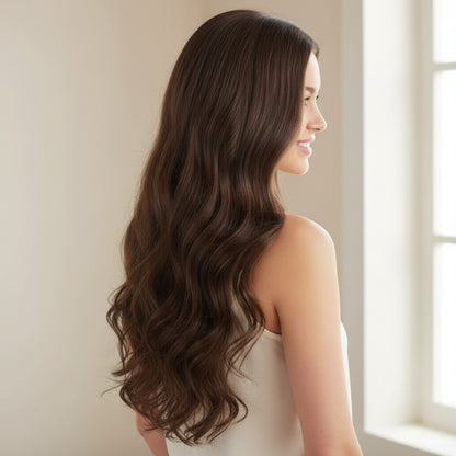 Extensiones de cabello Remy humano largas y onduladas con clip