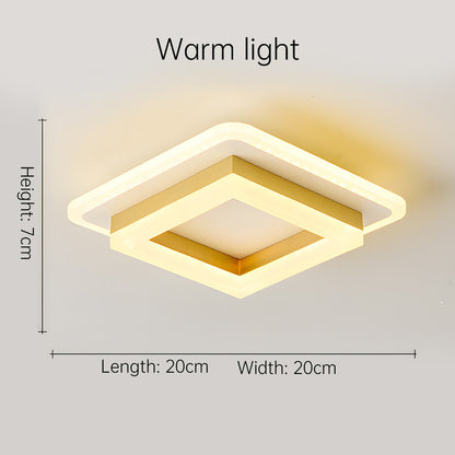 Lumină LED pătrată pentru tavan | Corp modern montat la nivelul plafonului