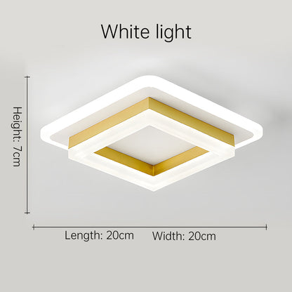 Lumină LED pătrată pentru tavan | Corp modern montat la nivelul plafonului