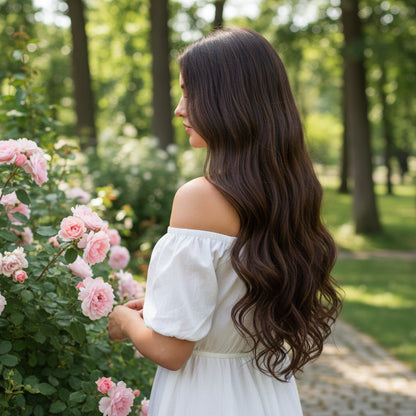 Extensiones de cabello Remy humano largas y onduladas con clip