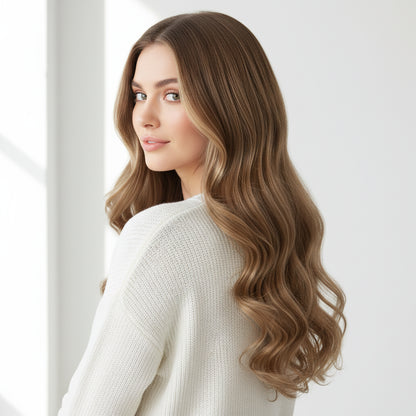 Extensiones de cabello Remy humano largas y onduladas con clip