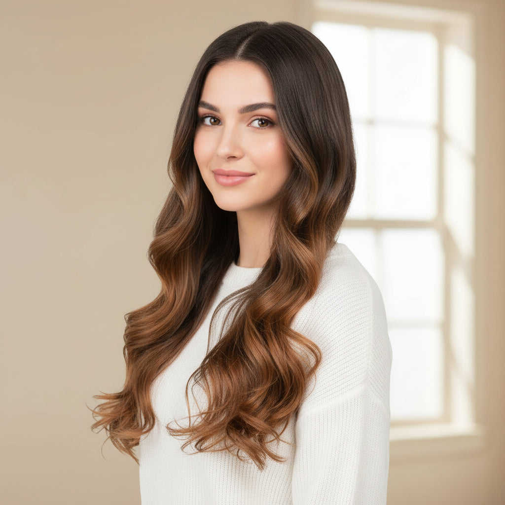 Extensiones de cabello Remy humano largas y onduladas con clip