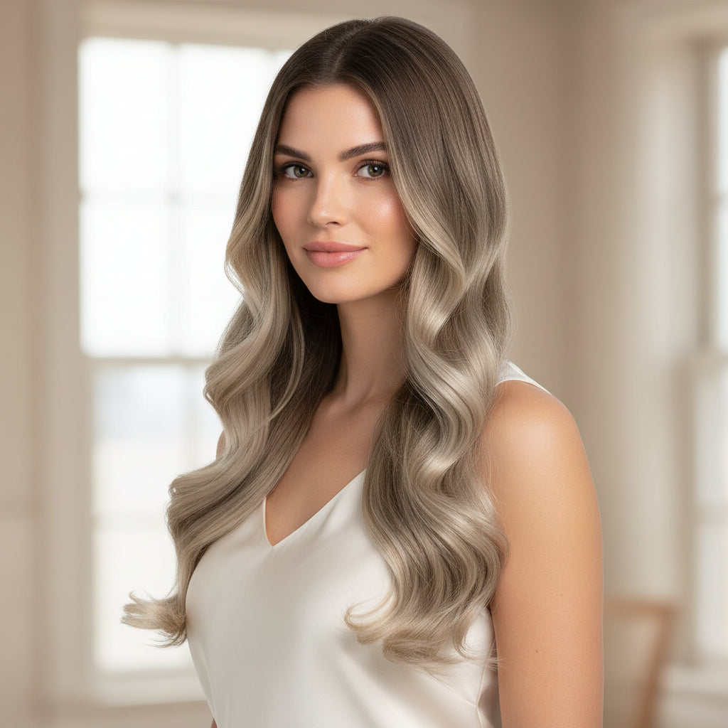 Extensiones de cabello Remy humano largas y onduladas con clip