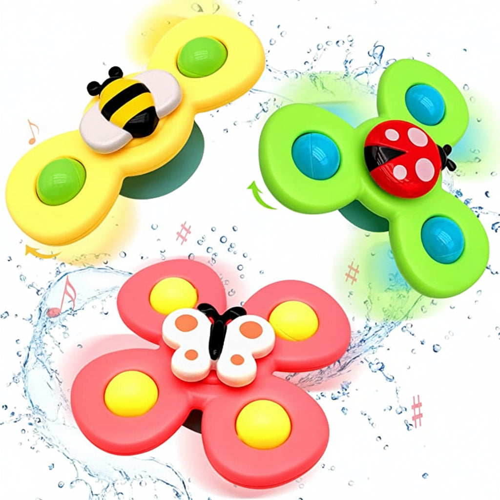 Baby Toy Suction Spinner Sensory Toy Bath High Chair