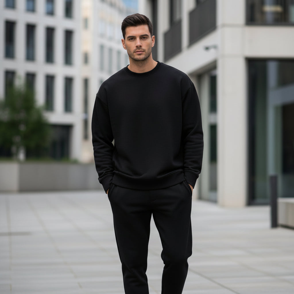 Herre Sweatshirt Afslappet Rund Hals Trøje Forår Efterår