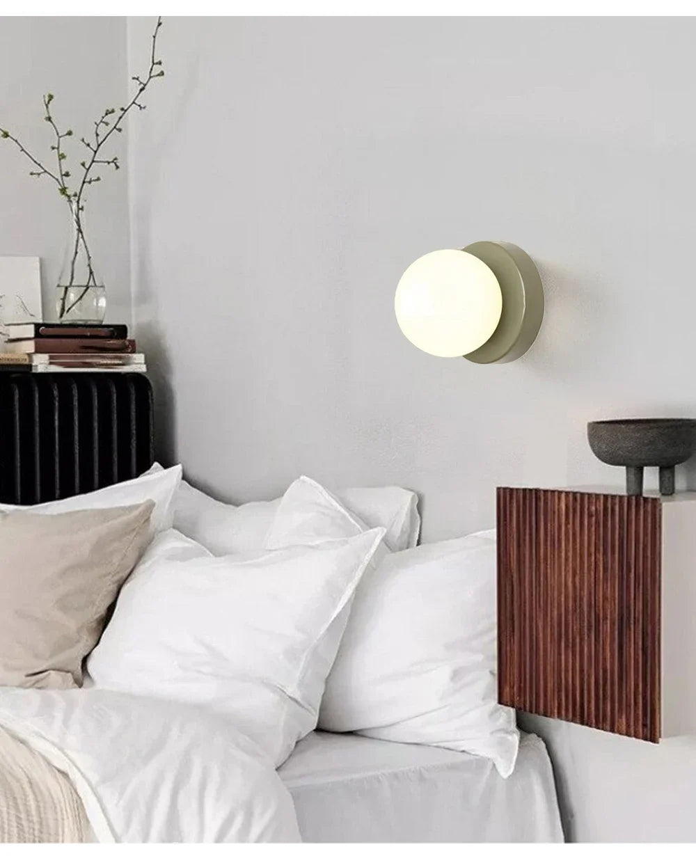 Macaron LED Væglampe | Moderne Farvet Glas Væglampe