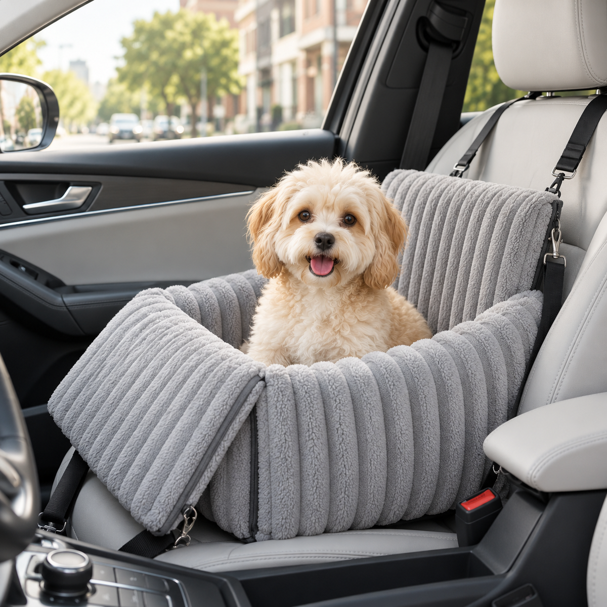 Sicherer Hunde-Autositz, gemütliches Reise-Sitzerhöhungskissen Appleton