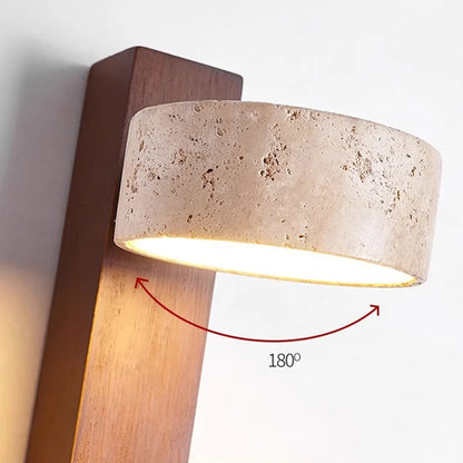 Lampada da parete Éclat | Luce per testiera in stile wabi-sabi francese con interruttore a tirante