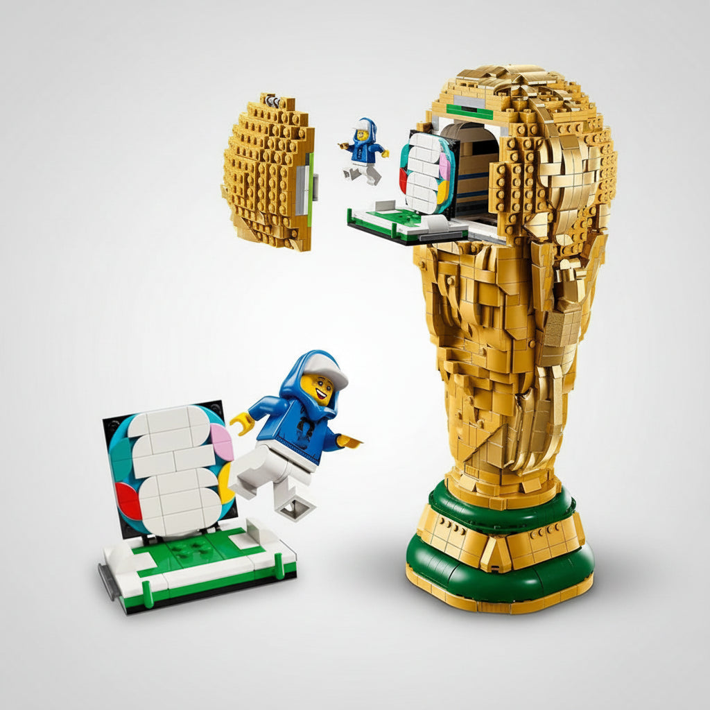 Trophäen-Dekor Weltmeisterschaft Fußball Gold Kunststoff Auszeichnung Display