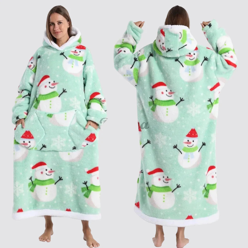 Fleece Oversized Hoodie Gezellige Stijlvolle Slaapzak Hoodie - Image 10