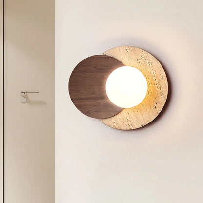 Lampă de perete din piatră Wabi-Sabi | Design modern cu textură naturală
