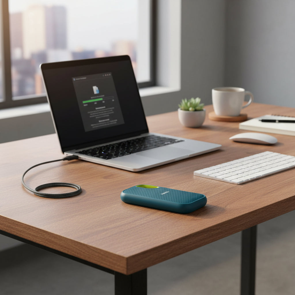 Externe tragbare SSD-Festplatte robust USB Backup-Speicher