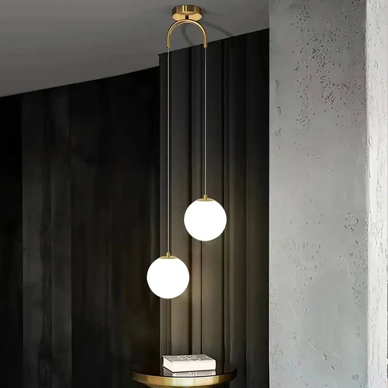 Lampada a sospensione Luna | Design nordico moderno con globo in vetro