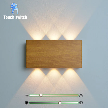 Lume da Parete Ricaricabile LumiBlock | Design Minimalista Effetto Legno