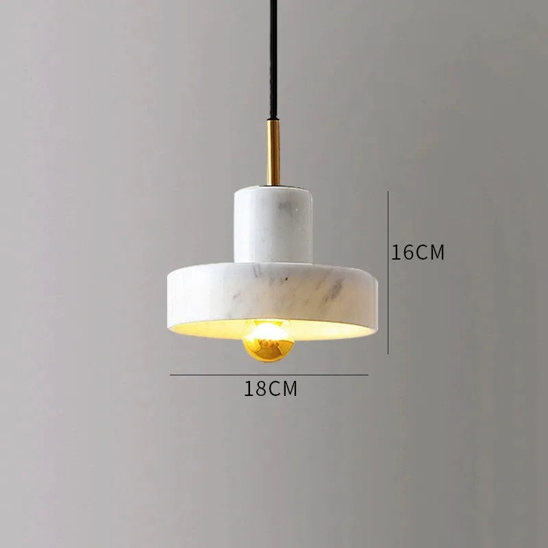 Marmor-Hängeleuchte | Postmodernes Design aus Naturstein