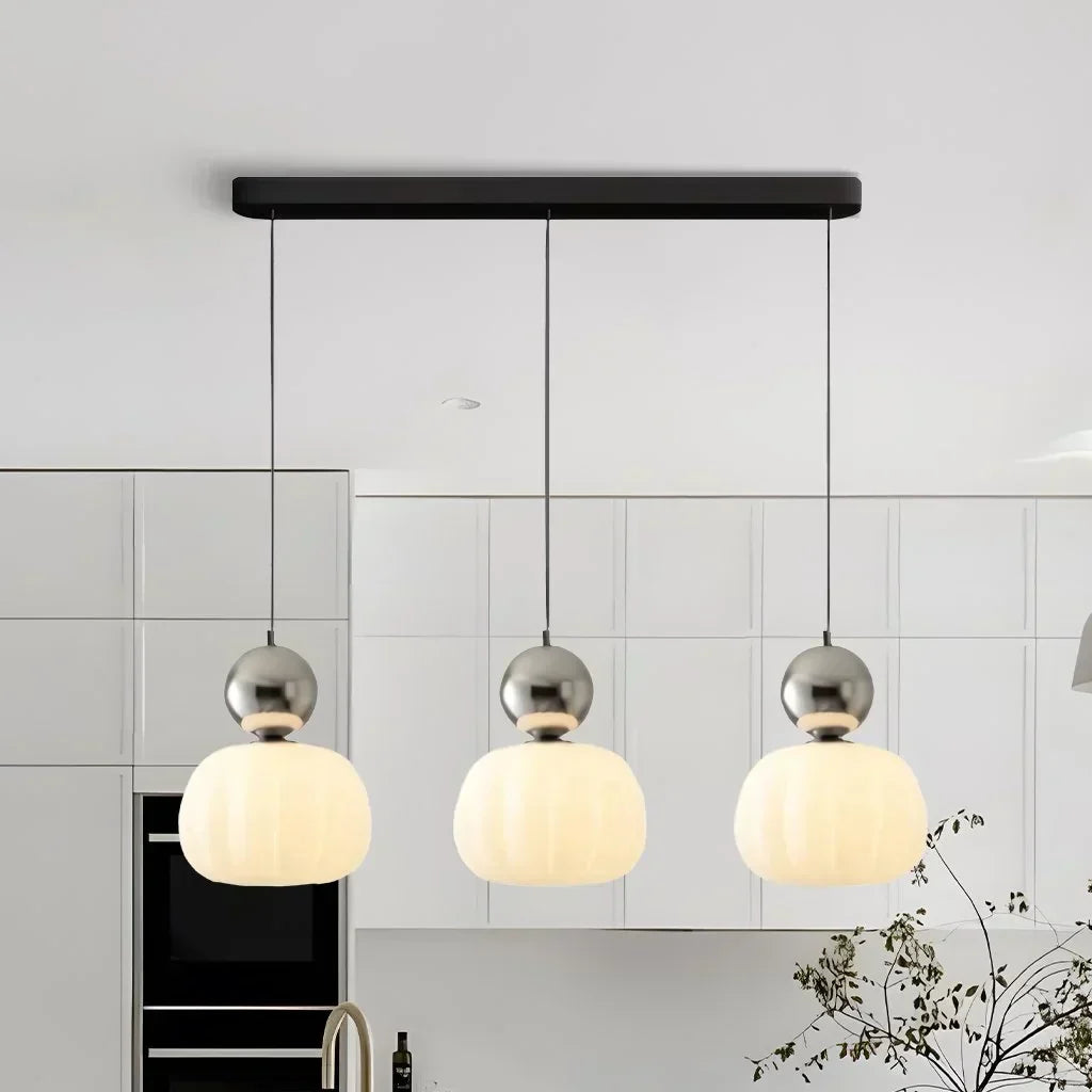 Nordic Pumpkin Pendant Light | Modern LED Ceiling Lamp