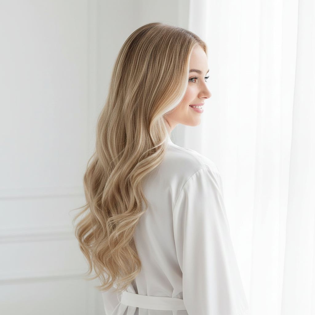 Extensiones de cabello Remy humano largas y onduladas con clip