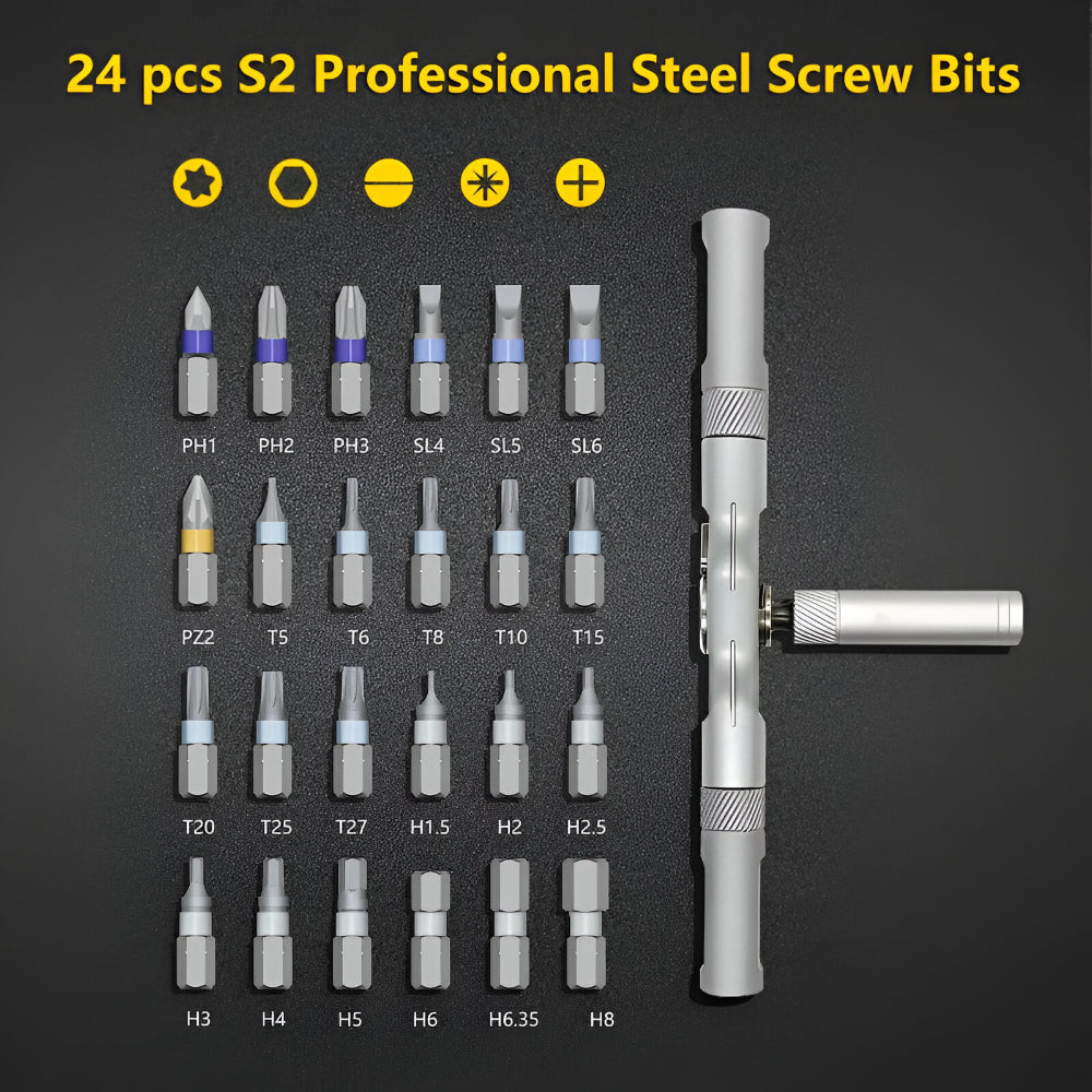 Set di cacciaviti con cricchetto magnetico kit di strumenti di precisione