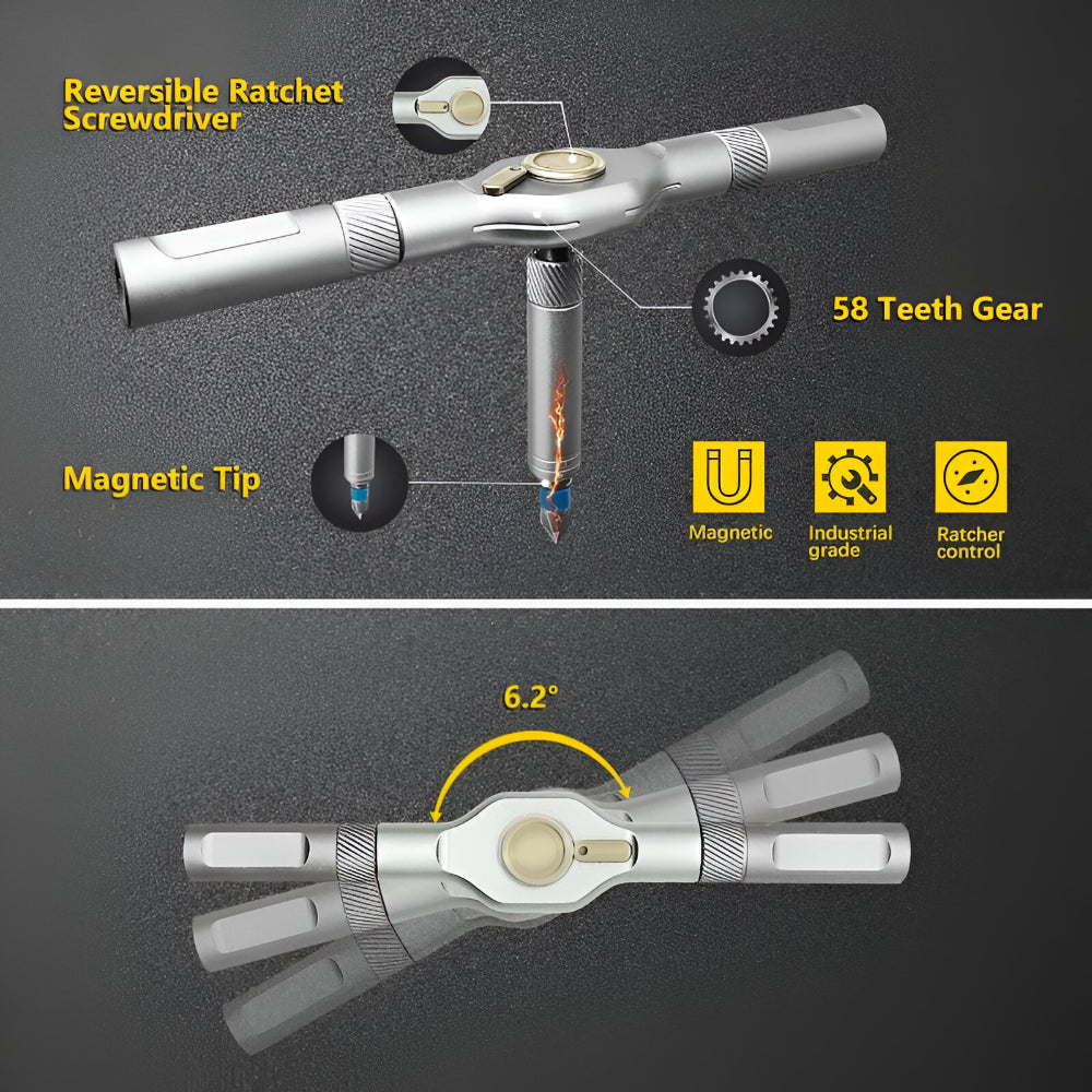 Set di cacciaviti con cricchetto magnetico kit di strumenti di precisione