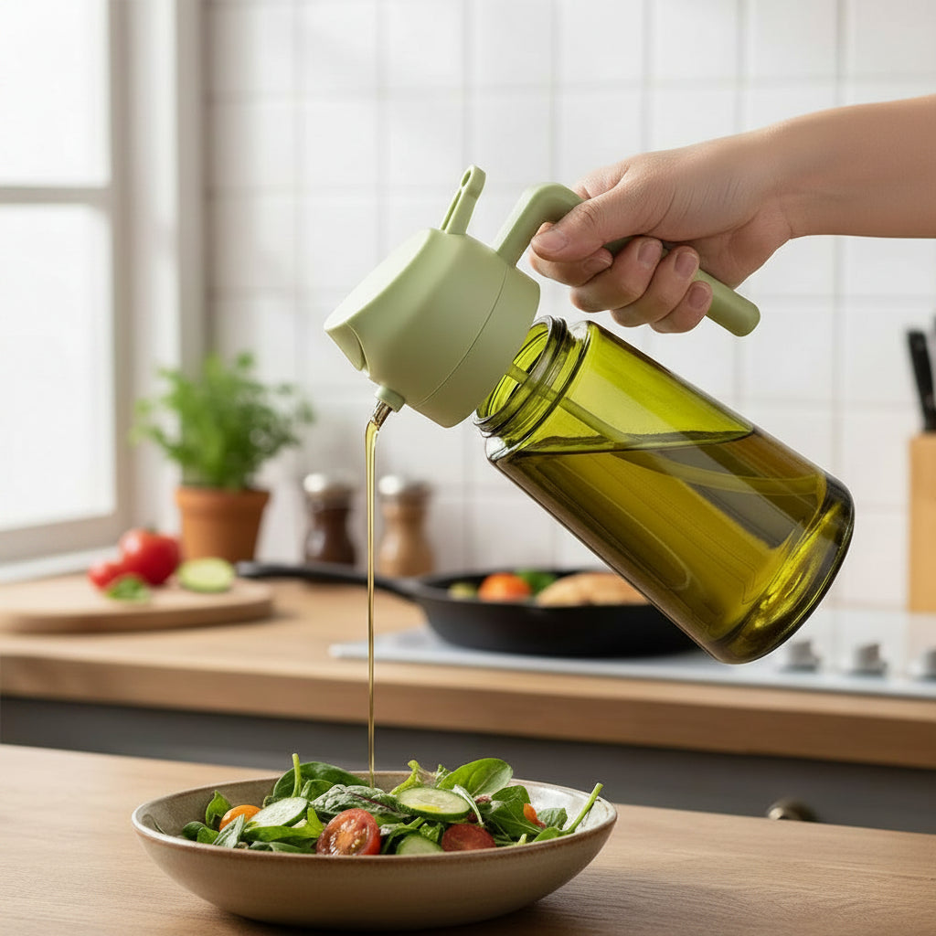 Dispenser di Olio in Vetro Spruzzatore per Olio d'Oliva da Cucina