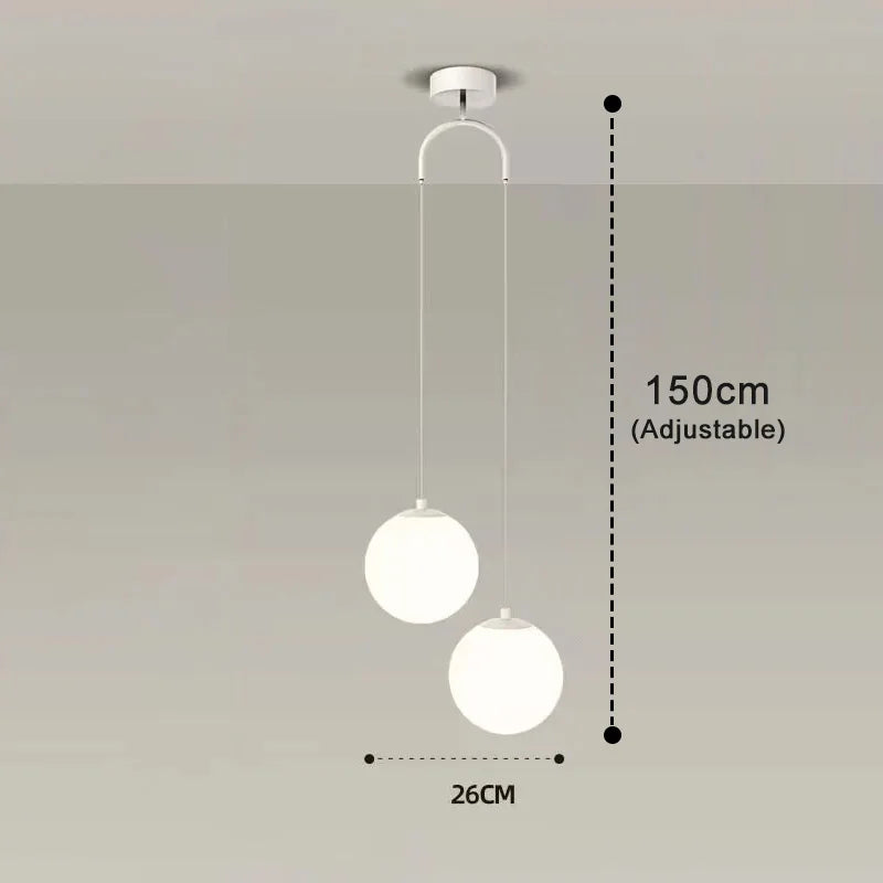 Lampada a sospensione Luna | Design nordico moderno con globo in vetro