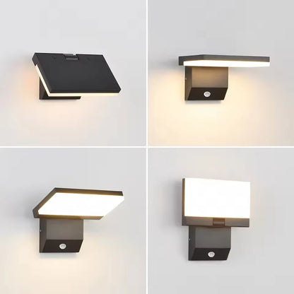 LumiFold Lampă de Perete pentru Exterior | IP65 Rezistent la Apă și Opțiune cu Senzor de Mișcare