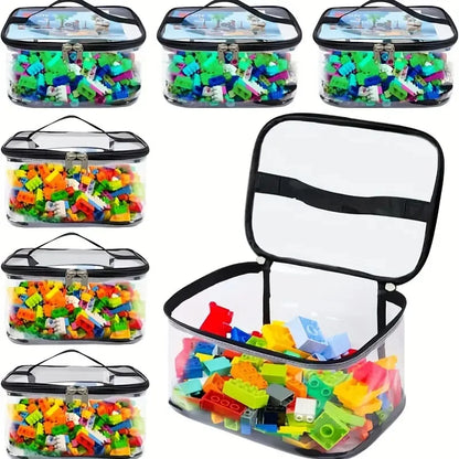 Bolsa Transparente de Malla para Guardar Juguetes | Organizador de Gran Capacidad para Juguetes, Rompecabezas y Bloques de Construcción