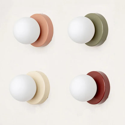 Macaron LED Væglampe | Moderne Farvet Glas Væglampe