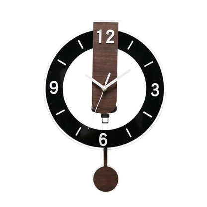Orologio da Parete Minimalista a Pendolo | Design Moderno in Acrilico e Legno