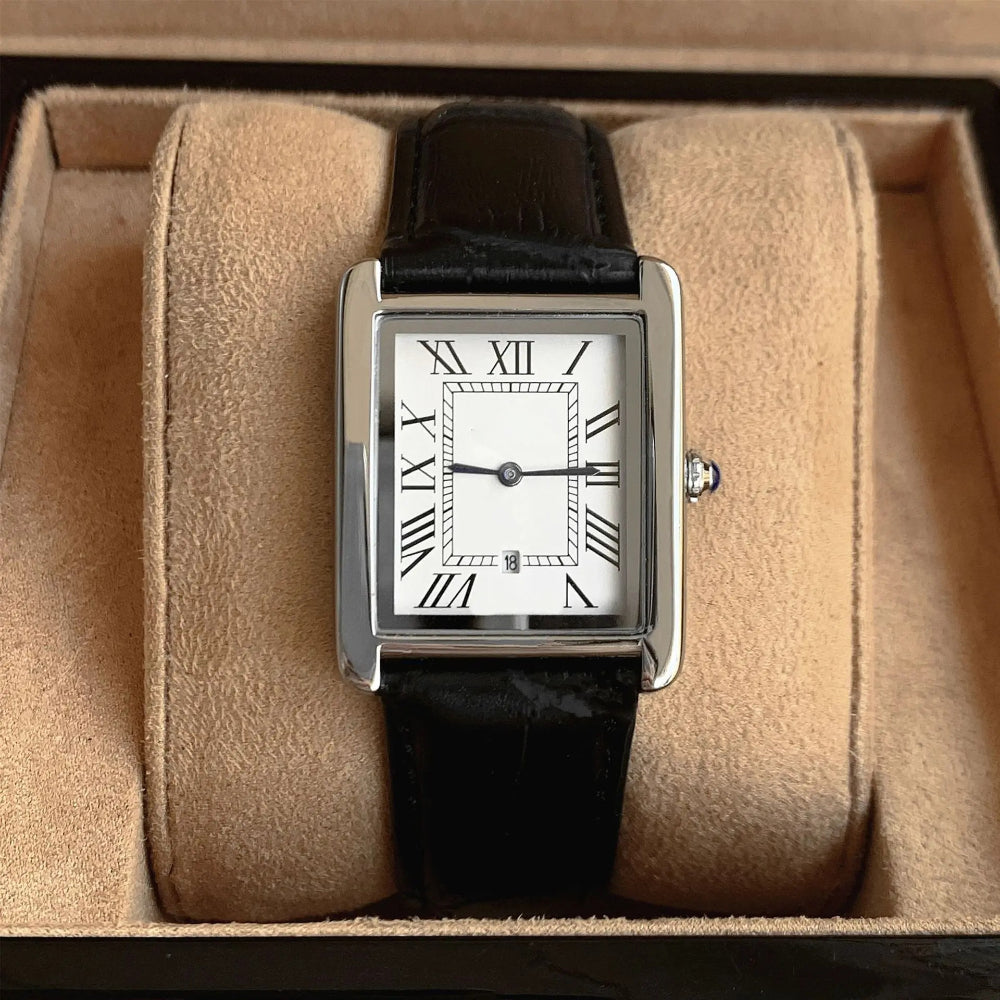 Orologio da uomo classico da sera quadrato analogico stile retrò