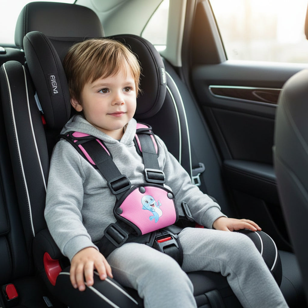 Seggiolino Auto Portatile per Bambini con Gilet, Facile da Installare, Vestibilità Sicura
