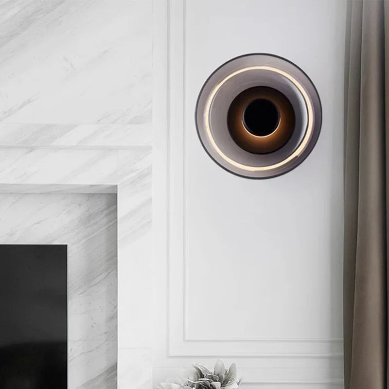 Nordic Glass LED Væglampe | Moderne Rund Dekorativ Væglampe