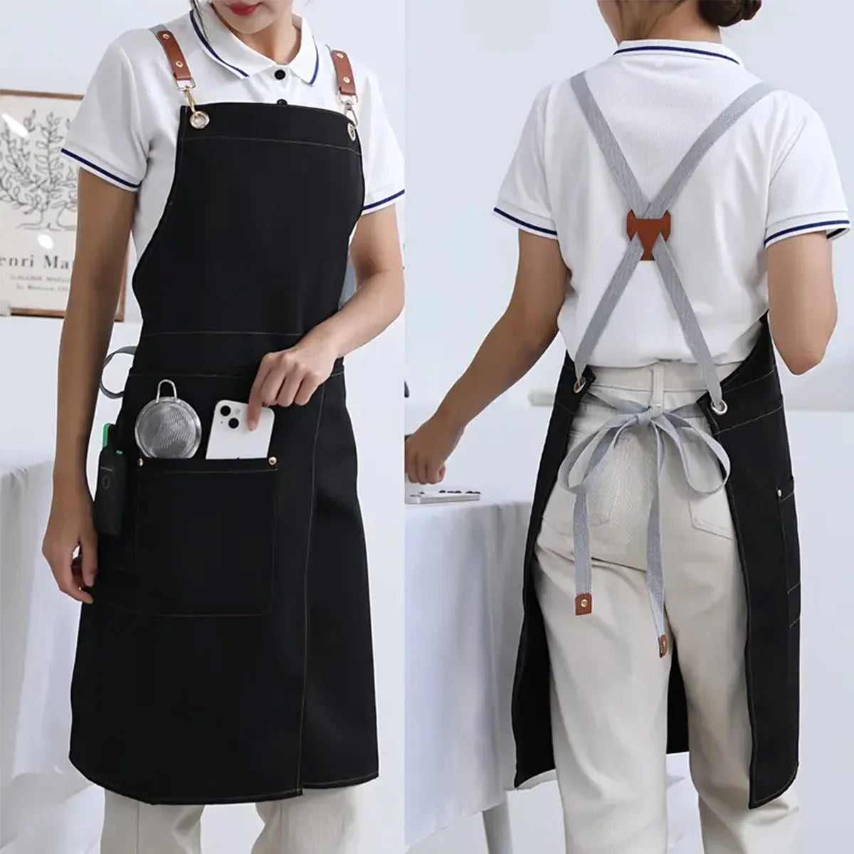 WorkEase | Grembiule impermeabile in tela | Design a gonna divisa con tasche