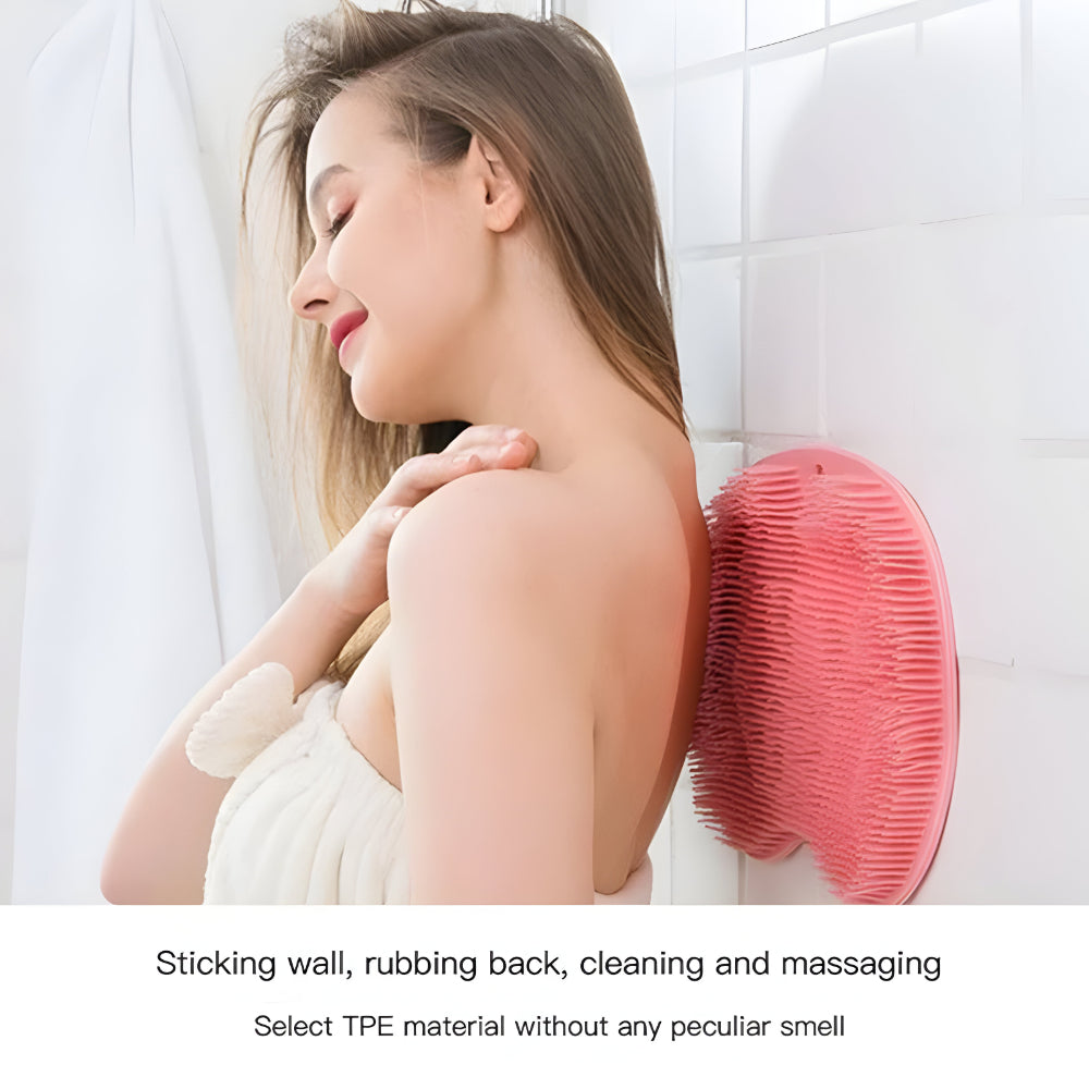 Alfombrilla para ducha con fregador para pies y cuerpo, exfoliante antideslizante