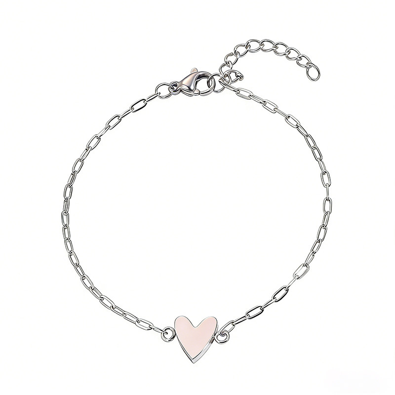 Pulsera Ajustable Cadena de Corazón Juego de Joyería para Parejas