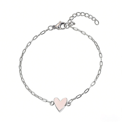 Pulsera Ajustable Cadena de Corazón Juego de Joyería para Parejas