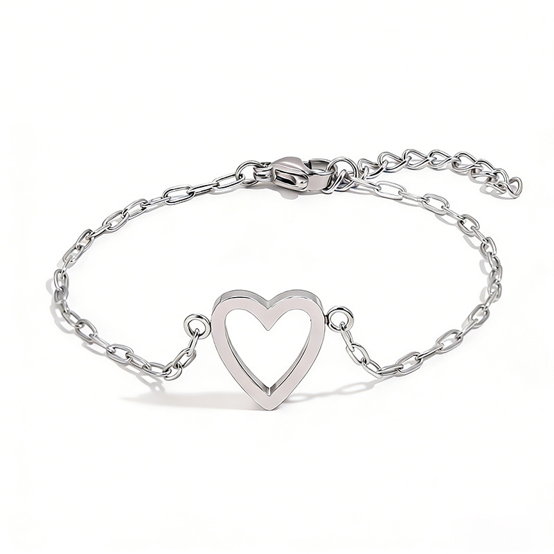 Pulsera Ajustable Cadena de Corazón Juego de Joyería para Parejas