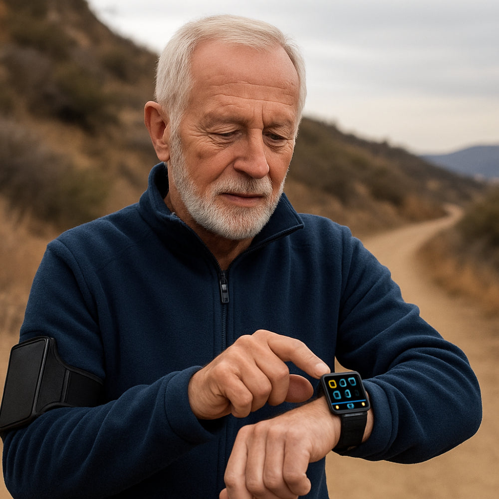 Smartwatch Sundhedsovervågning GPS Alarm Armbånd