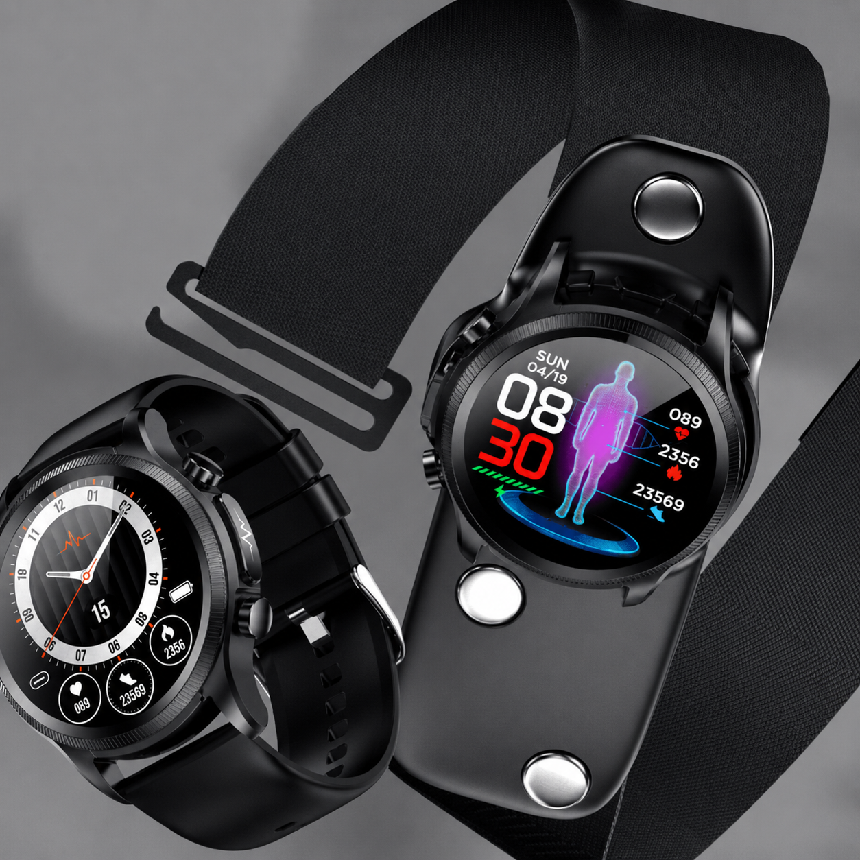 Reloj inteligente con monitor de actividad física y control de frecuencia cardíaca